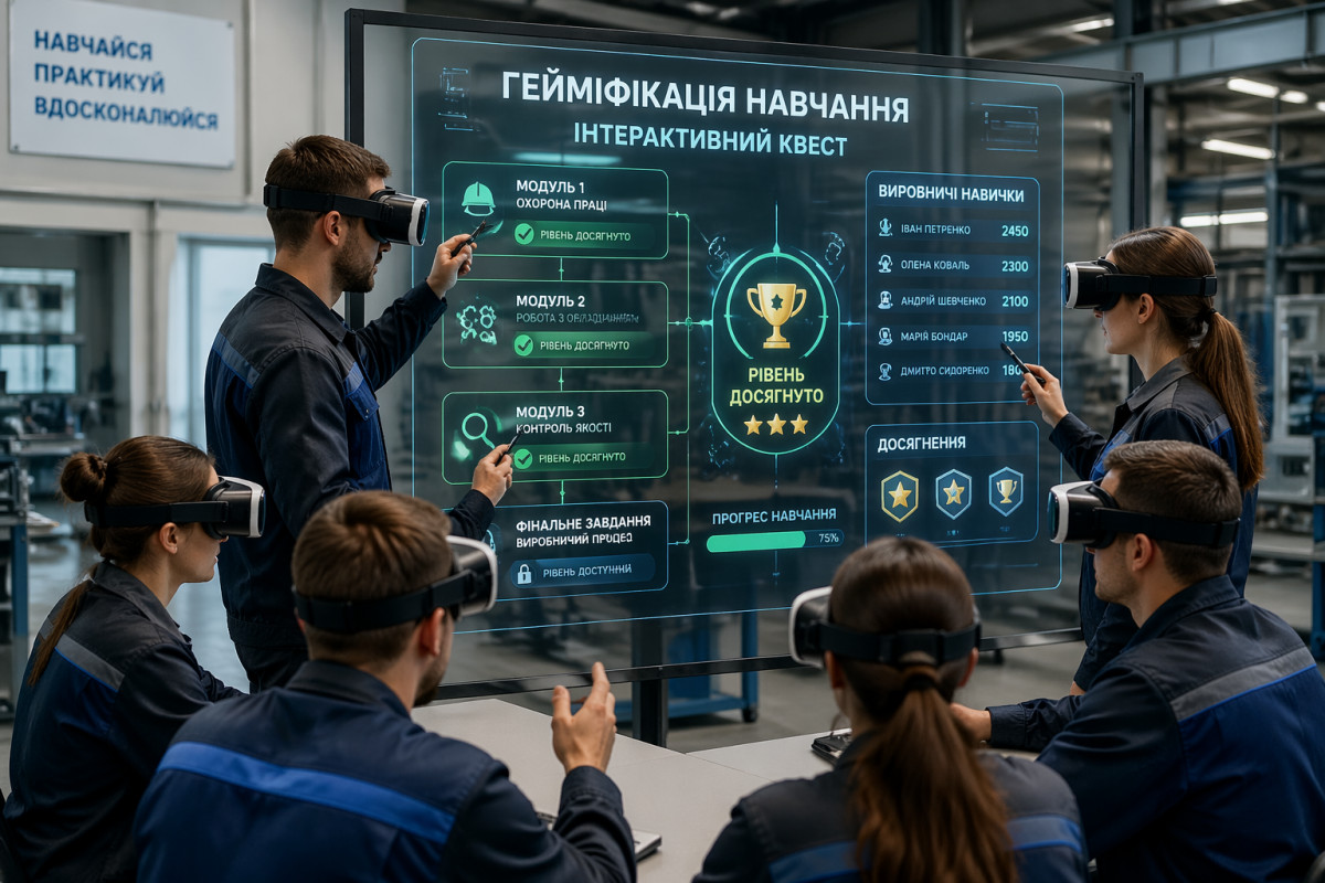 Гейміфікація у навчанні робітників